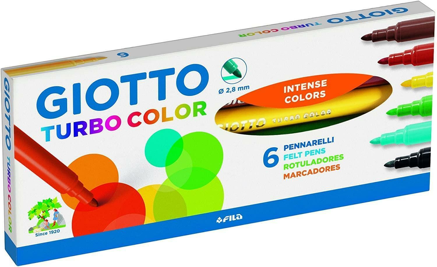 giotto giotto pennarelli turbo color colori intensi c.f. 6