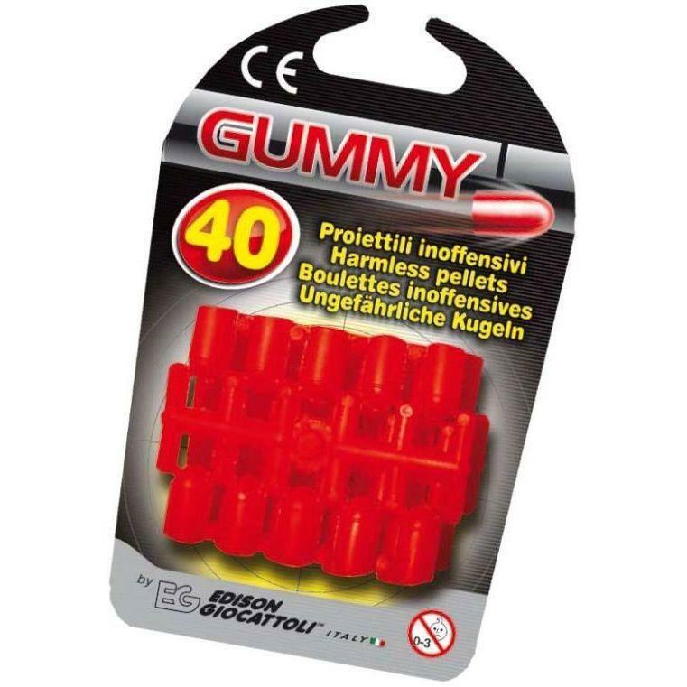 edison giocattoli edison giocattoli blister 40 proiettili gummy