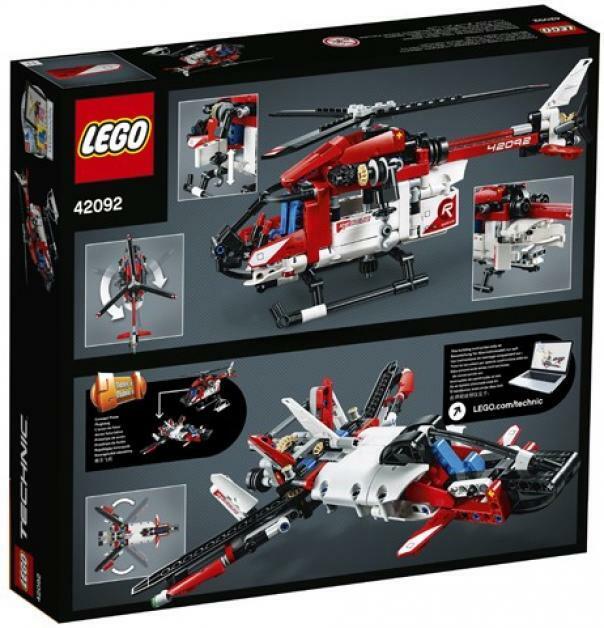 lego lego technic 42092 - elicottero di salvataggio