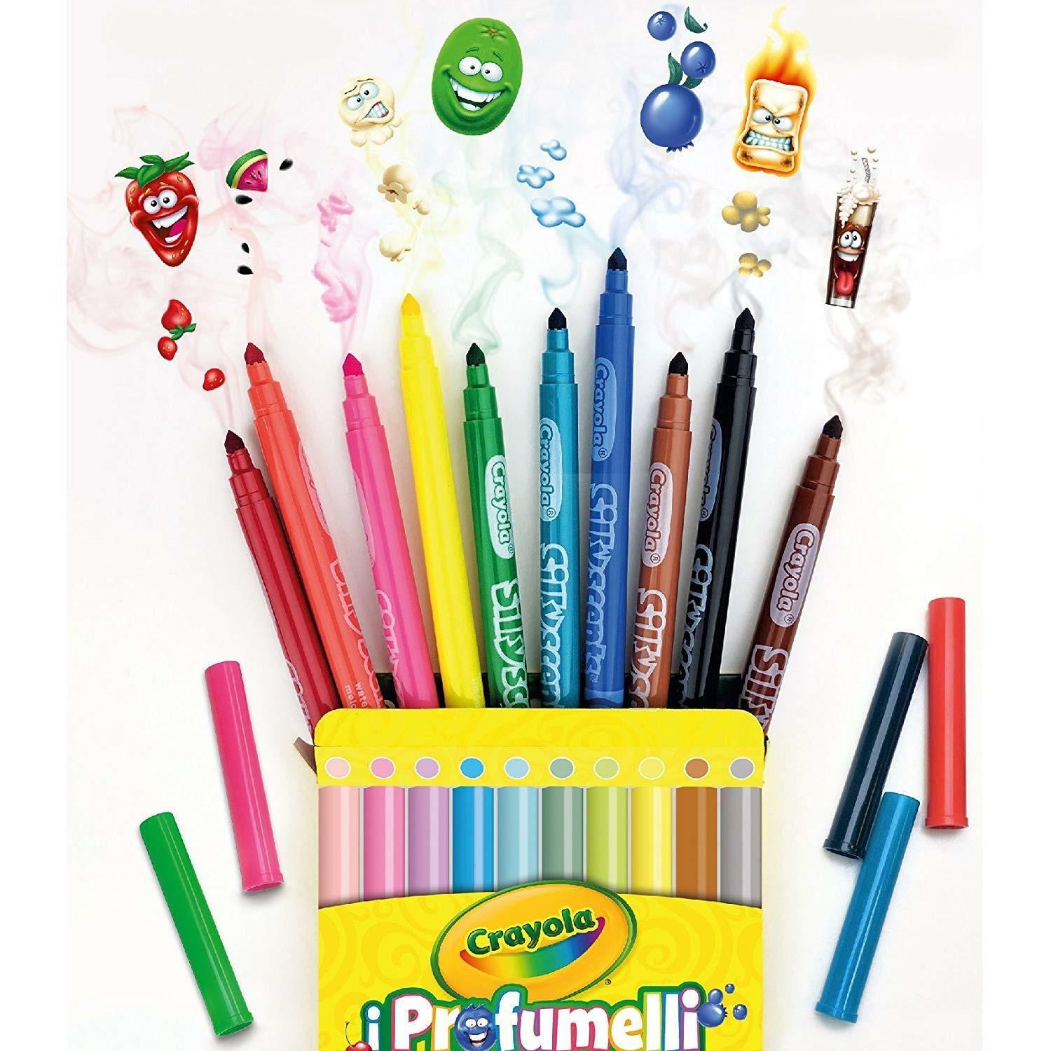 crayola 10 pennarelli lavabili punta media i profumelli