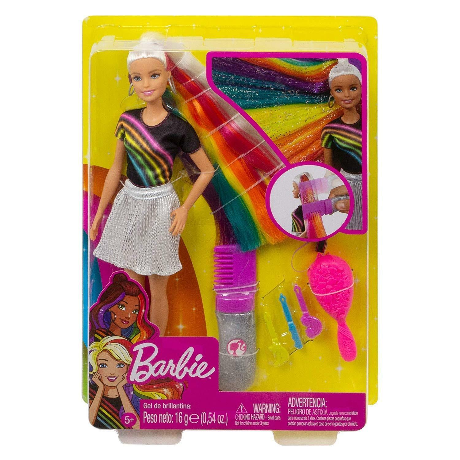 mattel barbie lunghi capelli arcobaleno