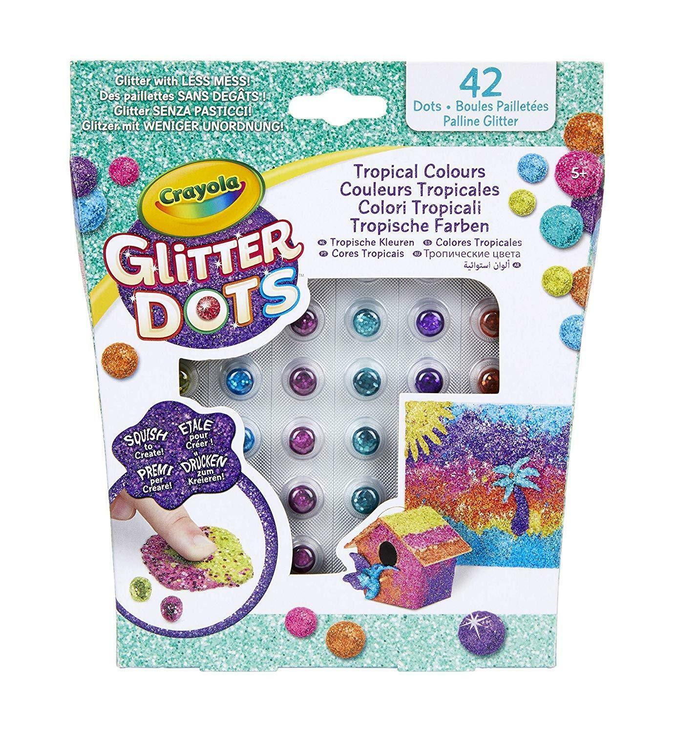 crayola glitter dots - colori tropicali