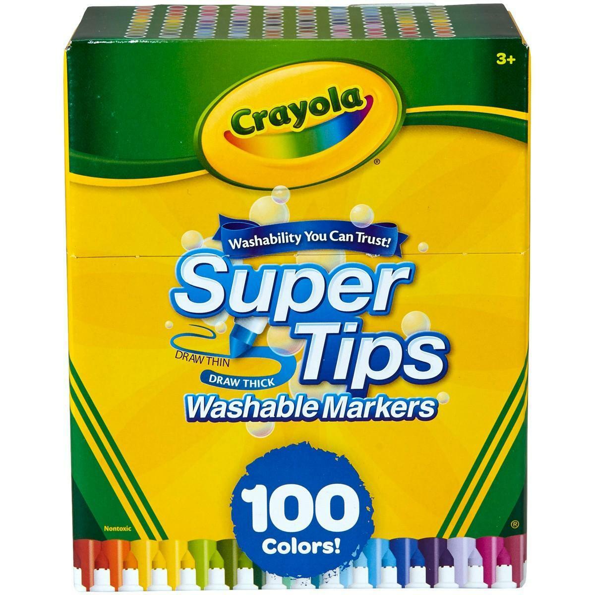crayola confezione 100 pennarelli lavabili superpunta