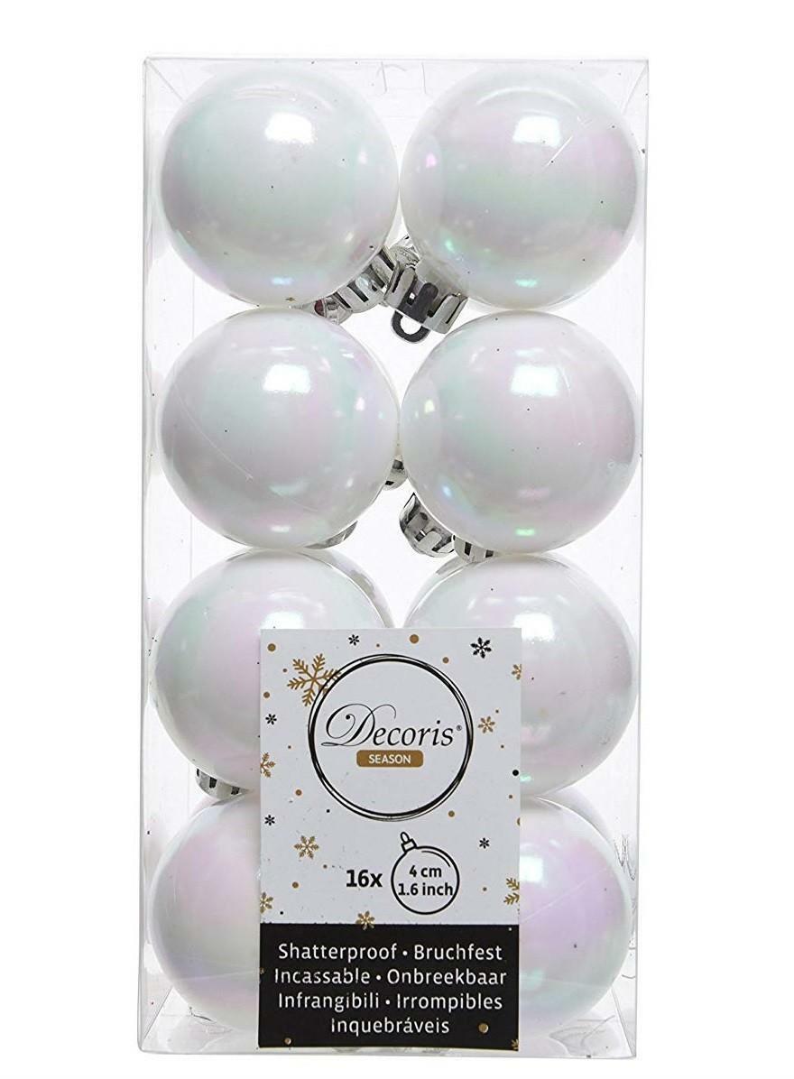 kaemingk kaemingk 16 palle r 4 cm - colore bianco perla lucido
