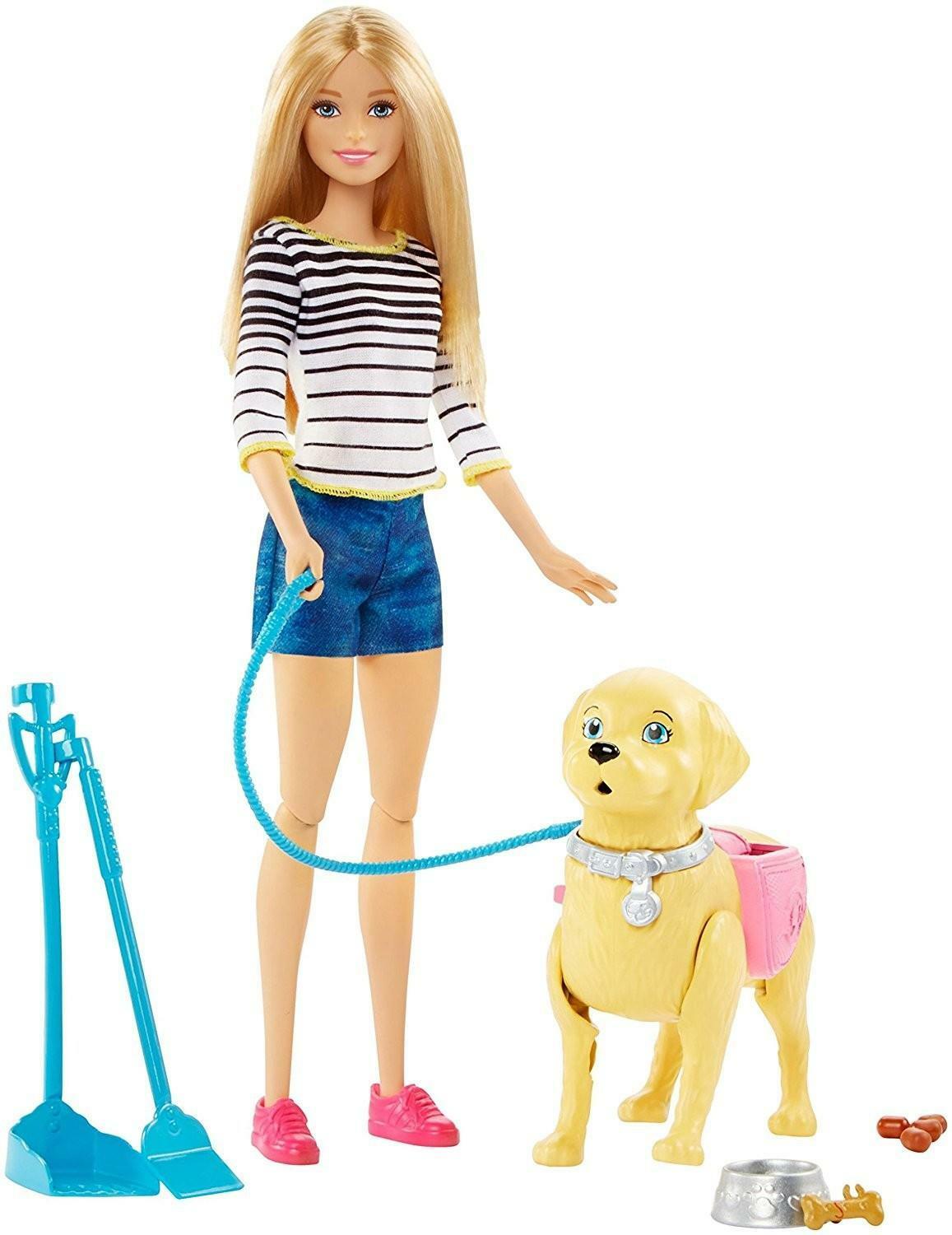 mattel barbie passeggiata con cane