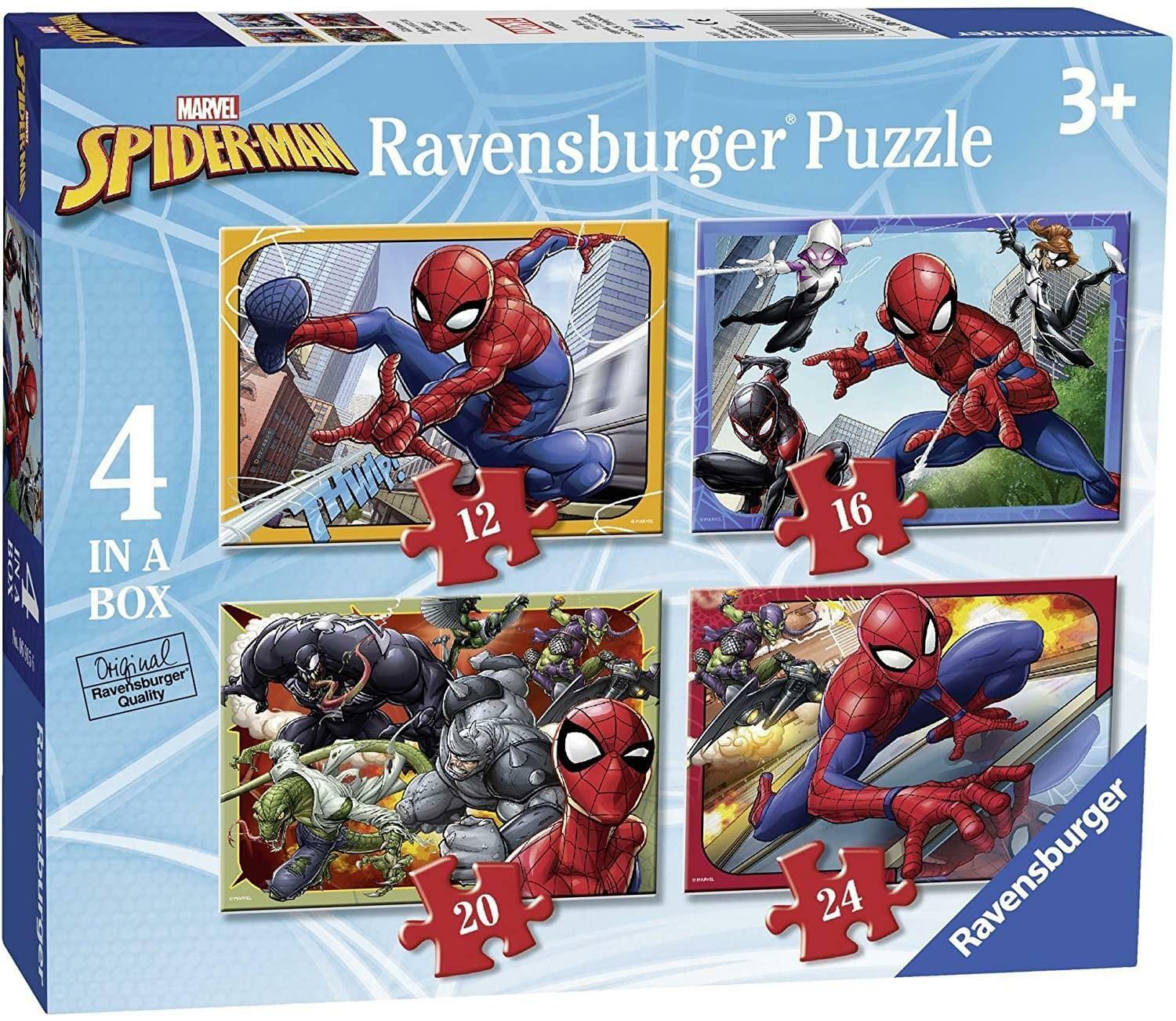 ravensburger ravensburger puzzle 4 in 1 - spiderman
