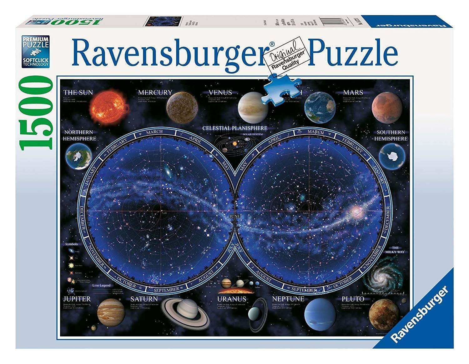 ravensburger puzzle 1500 pz planisfero celeste
