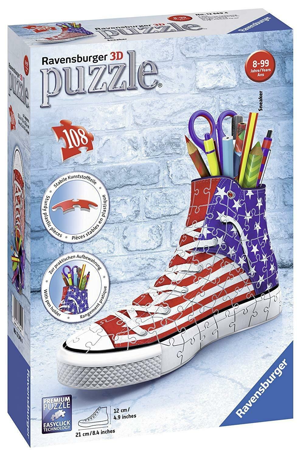 ravensburger 3d puzzle 108 pz sneaker american flag