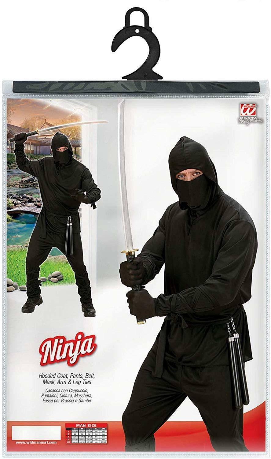 widmann costume ninja nero - taglia m