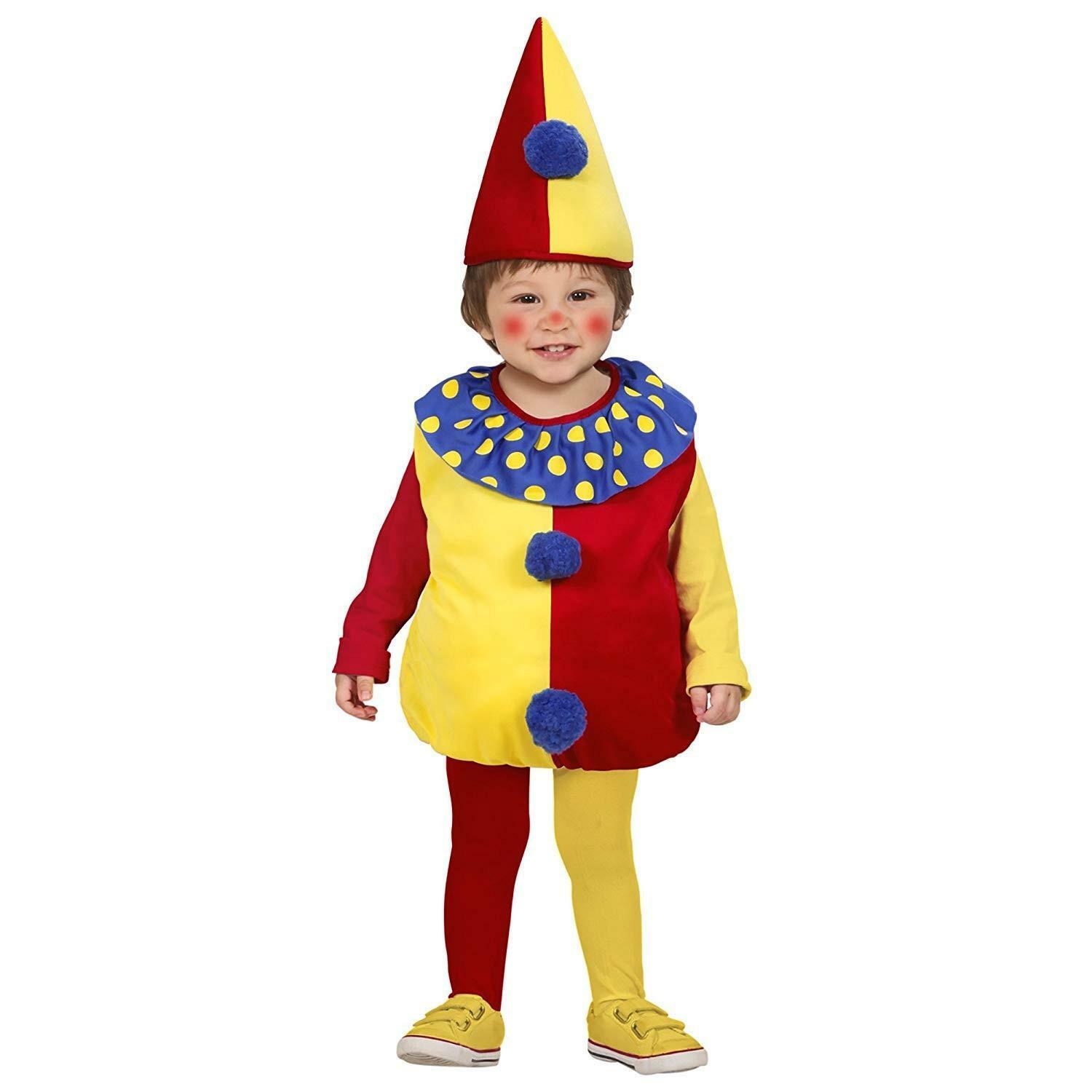 widmann costume clown taglia 1/3 anni
