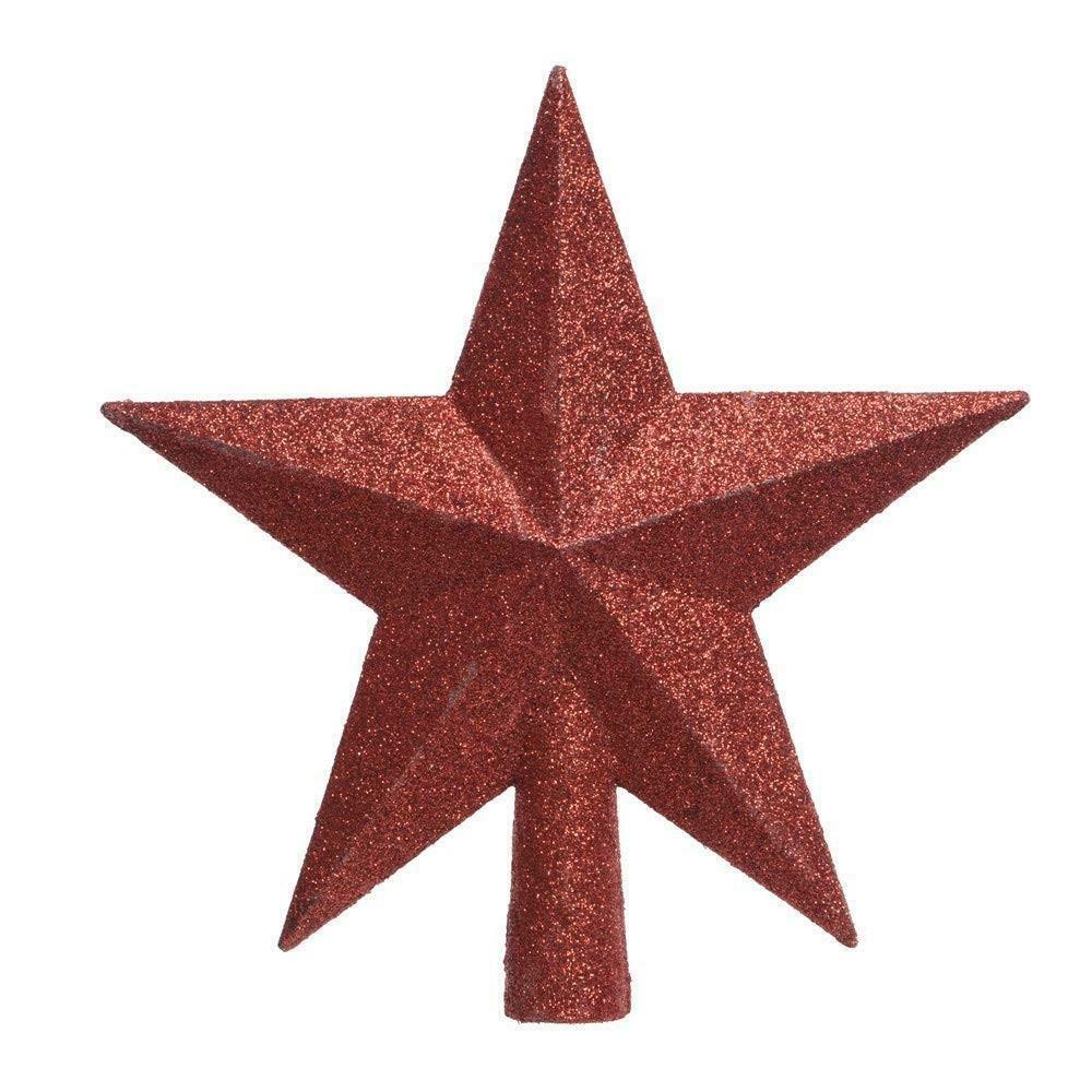 kaemingk kaemingk puntale stella cm 19 - colore rosso glitter