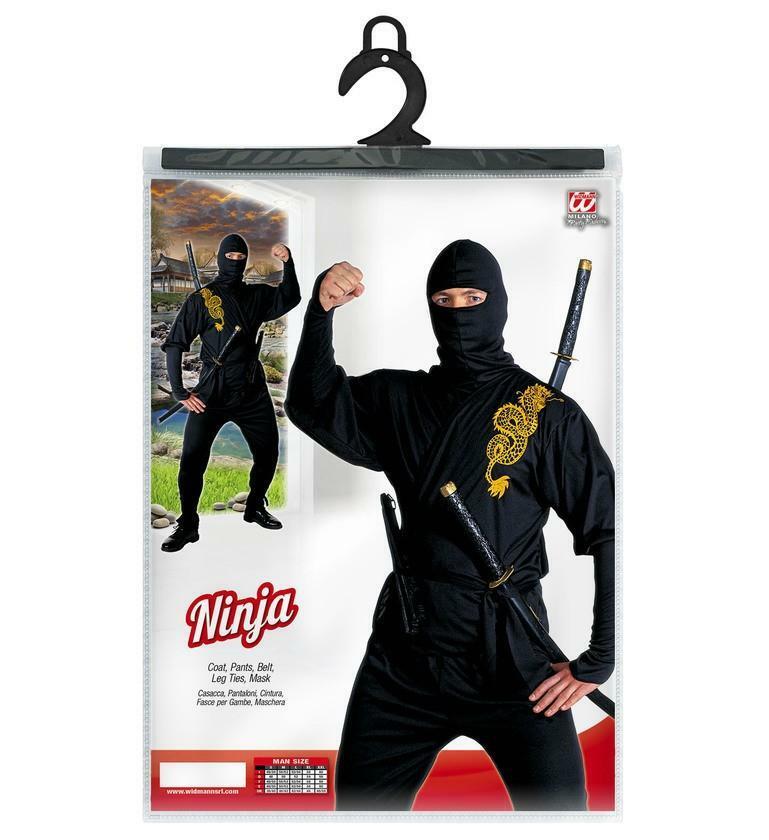 widmann costume ninja drago nero - taglia l