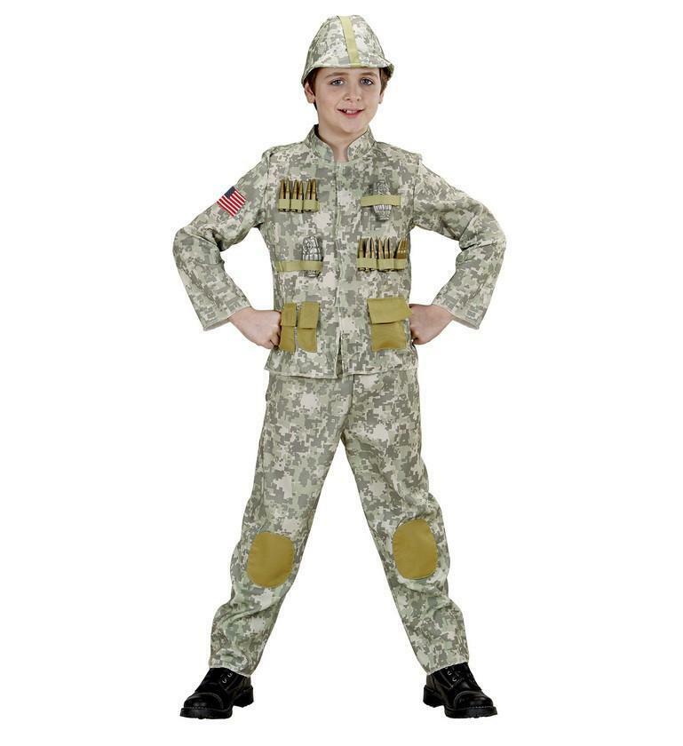 widmann costume soldato esercito taglia 5/7 anni