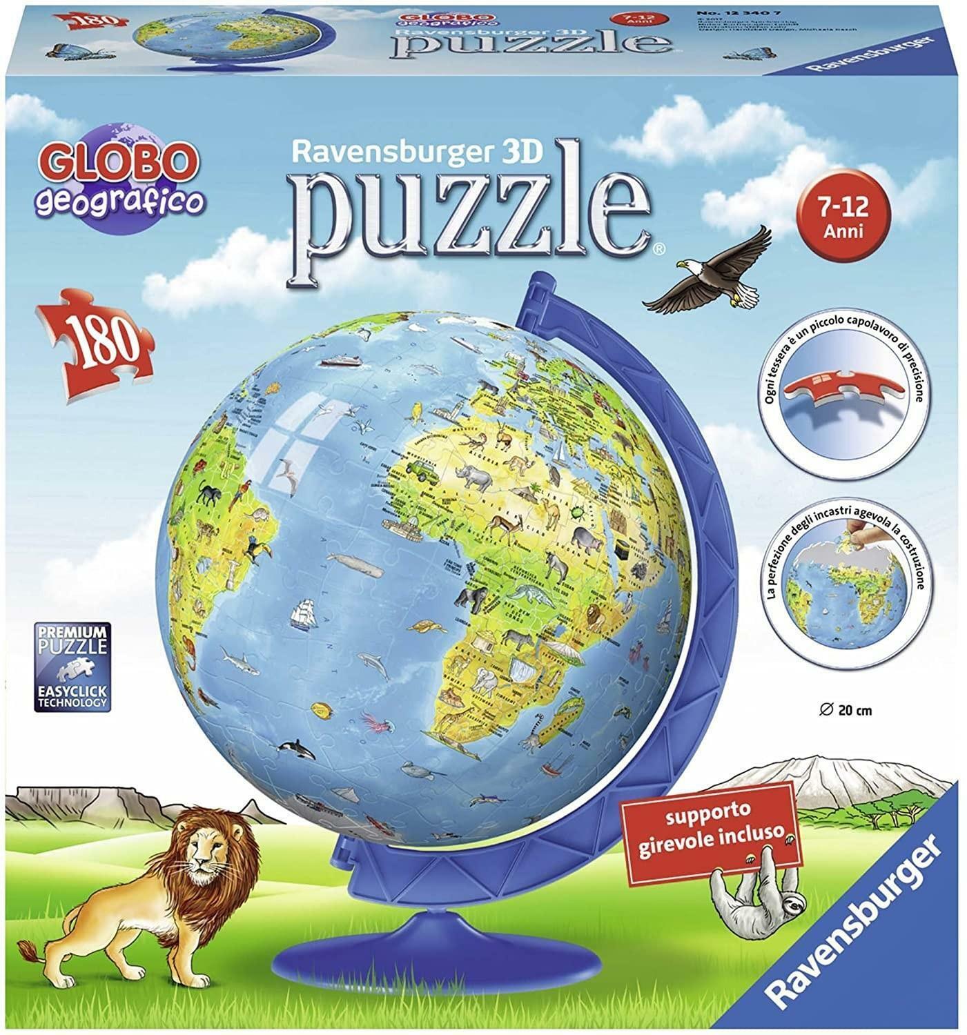 ravensburger ravensburger puzzle 3d - globo geografico 12340