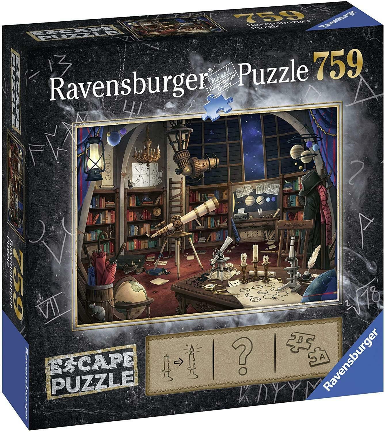 ravensburger escape puzzle 759 pz osservatorio magico
