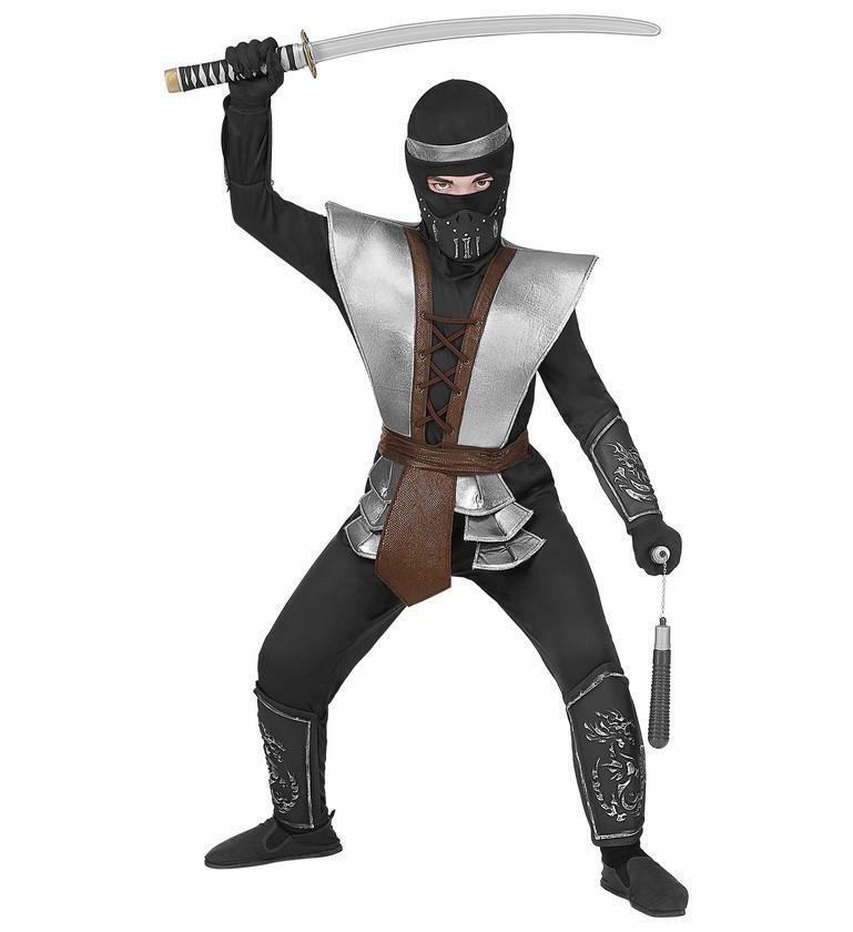 widmann costume master ninja taglia 8/10 anni
