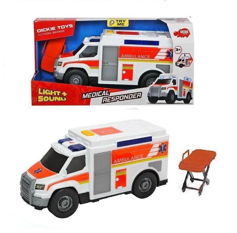simba simba action series veicolo ambulanza funzioni luci e suoni