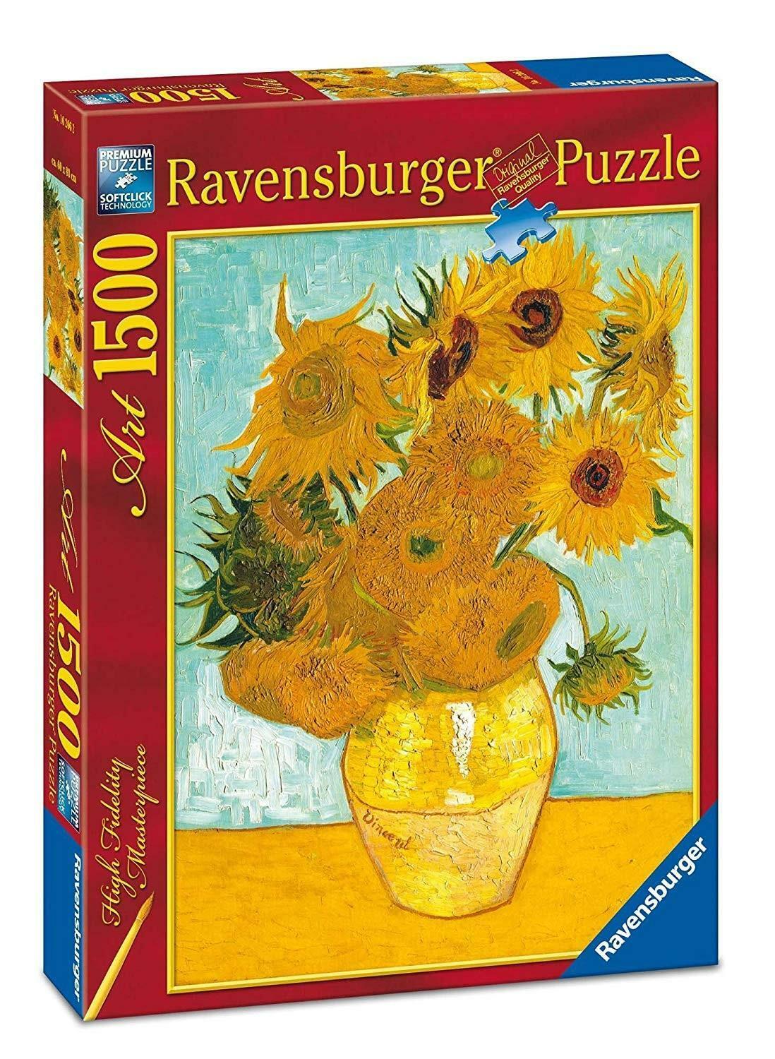 ravensburger ravensburger puzzle 1500 pz - vaso con girasoli