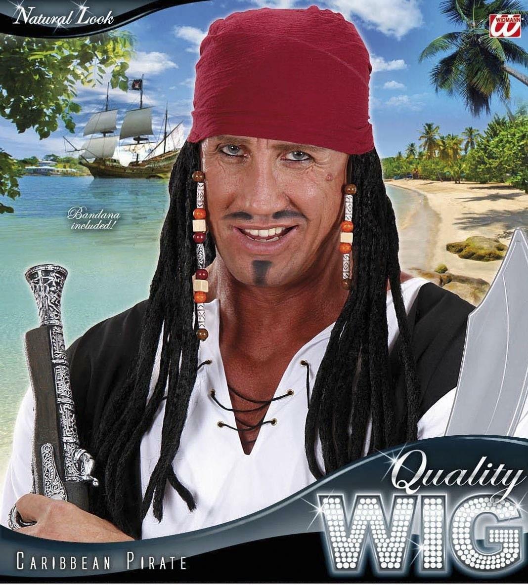 widmann parrucca da pirata dei caraibi