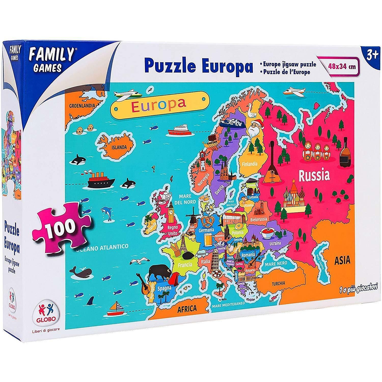 globo globo family games - puzzle europa 100 pz