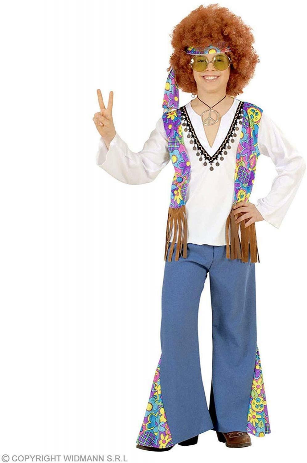 widmann costume woodstock hippie taglia 8/10 anni