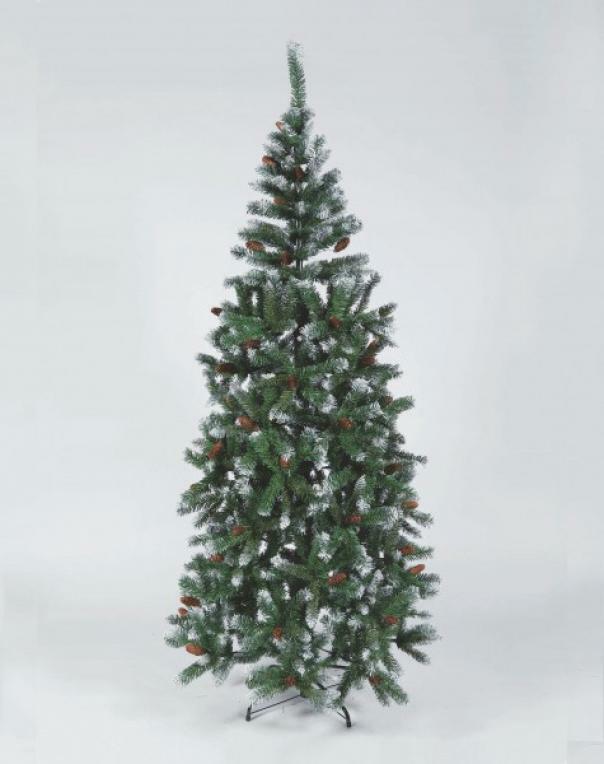 euronatale euronatale pino delle marche - 180 cm, 420 rami, verde con punte bianche