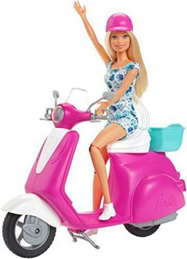 mattel barbie con scooter