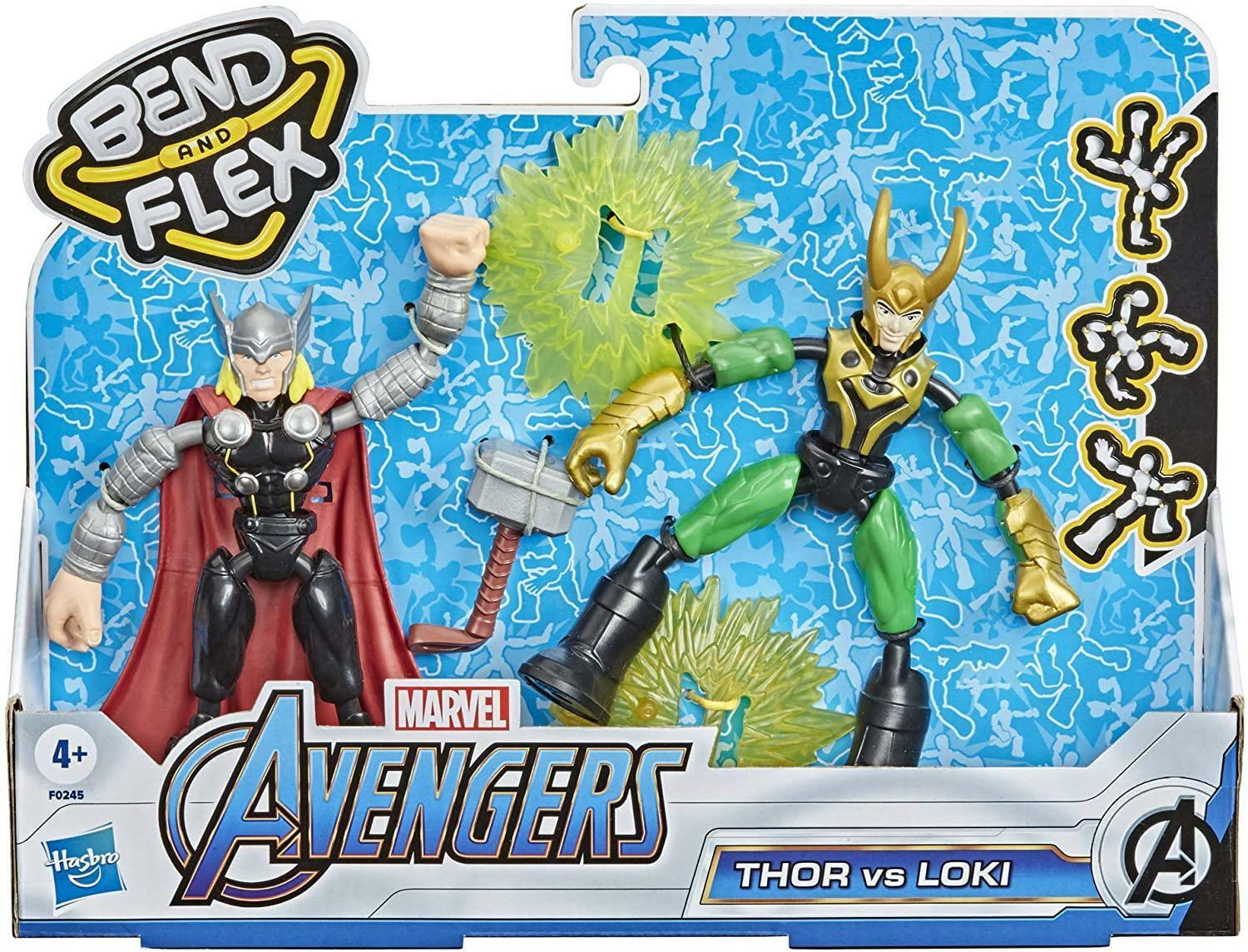 hasbro avengers bend anf flex thor vs loki