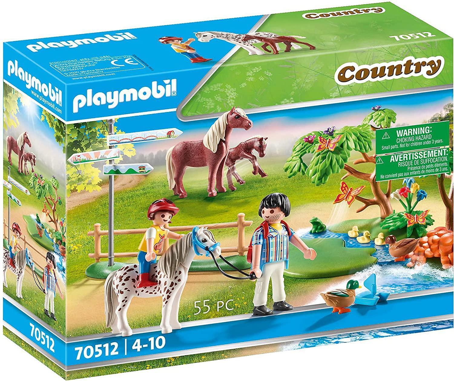 playmobil playmobil country 70512 passeggiata con i pony