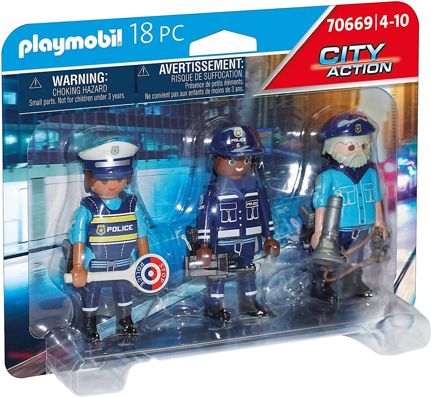 playmobil playmobil city action 70669 squadra di poliziotti