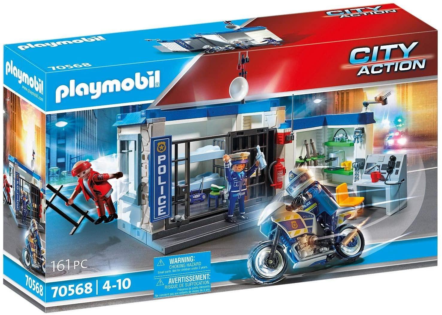 playmobil playmobil city action 70568 fuga dalla stazione di polizia