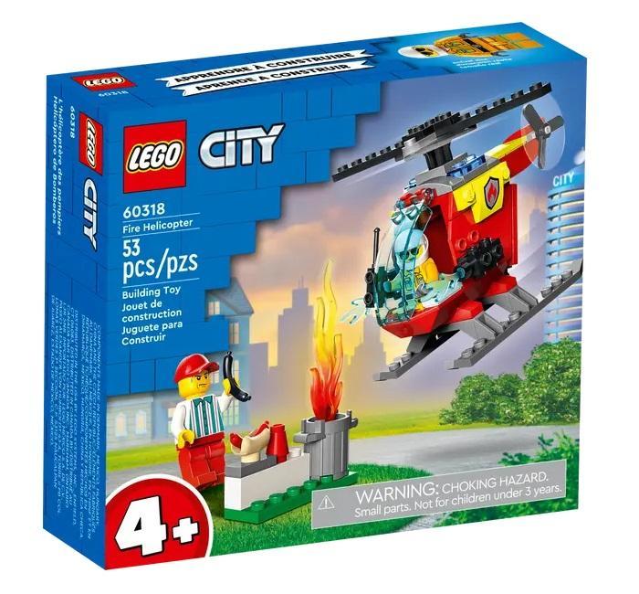 lego lego city 60318 elicottero antincendio