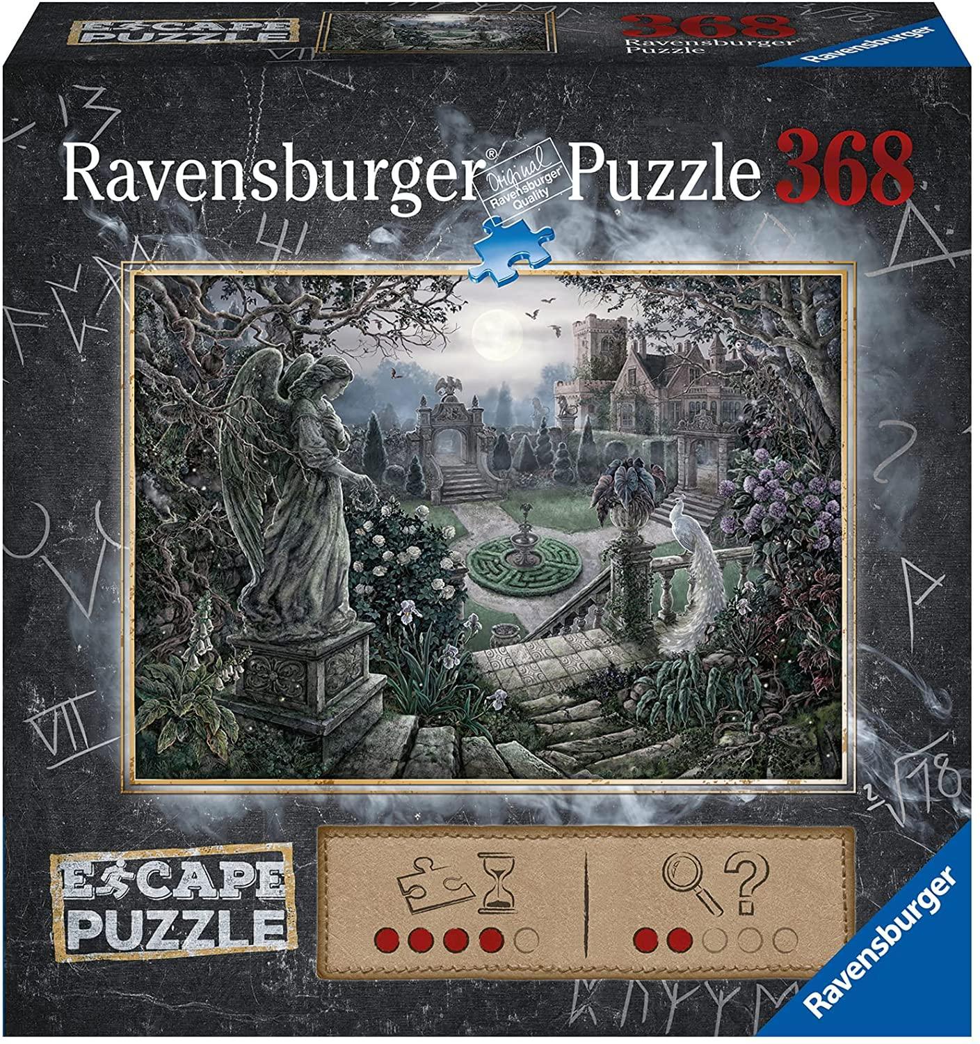 ravensburger escape puzzle 368 pz di notte in giardino