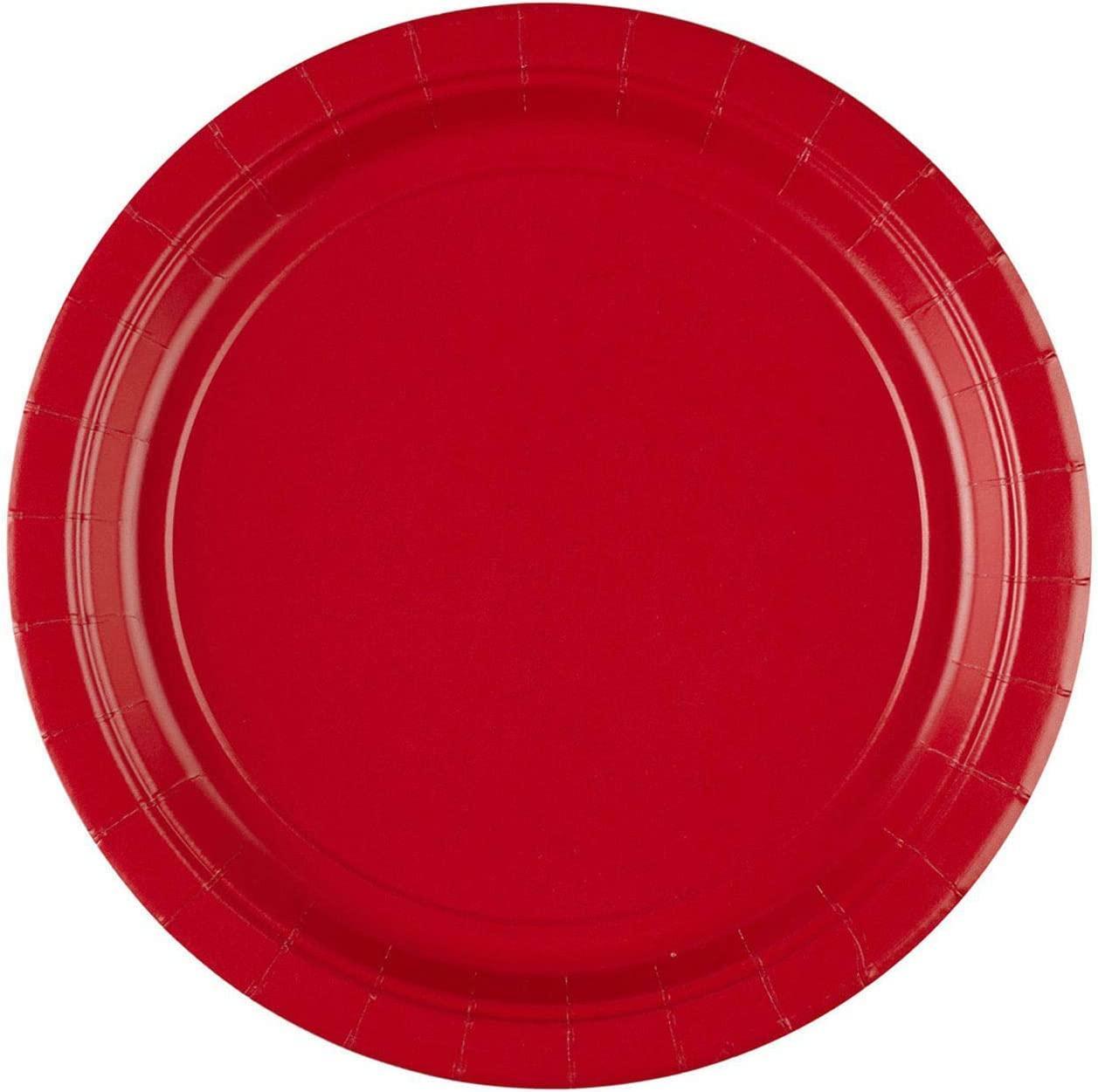 puzzleparty eco rosso 8 piatti carta cm 23