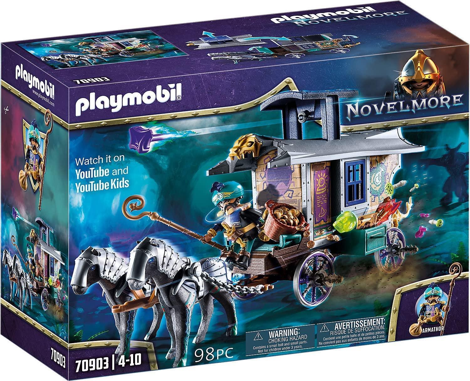 playmobil playmobil novelmore 70903 violet vale carrozza del mercante