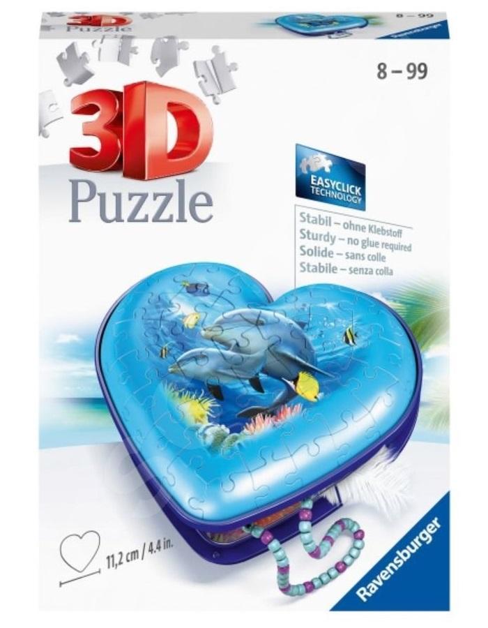 ravensburger 3d puzzle 54 pz box cuore mare