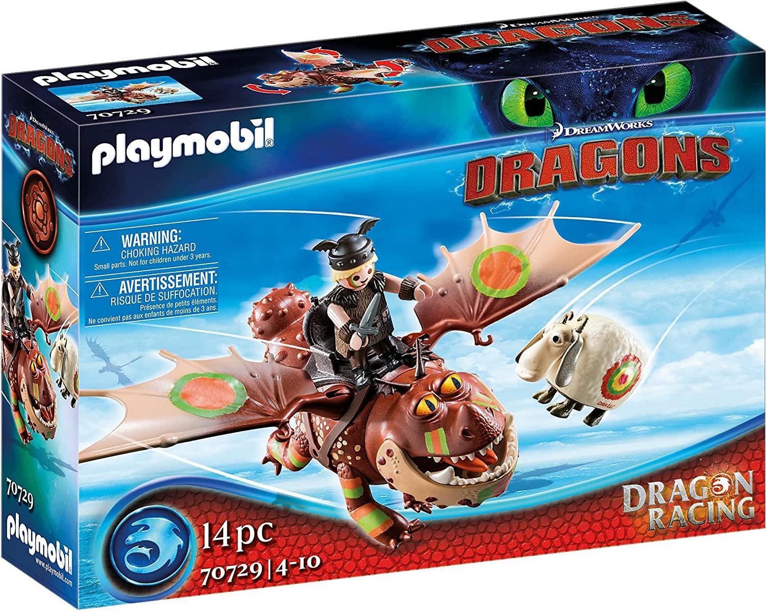 playmobil playmobil dragons racing 70729 gambedipesce e muscolone