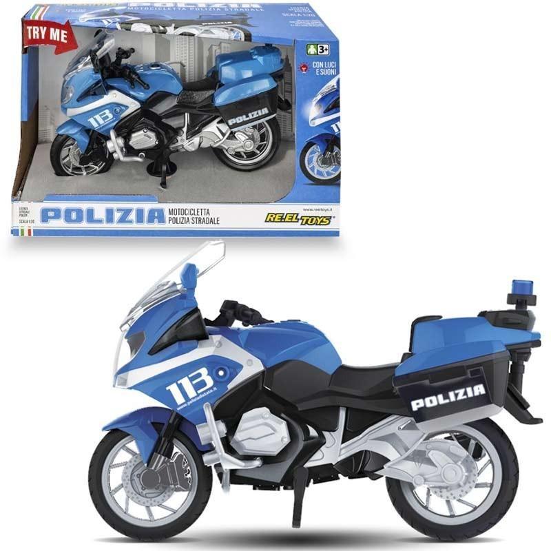 re.el toys moto polizia frizione luci e suoni