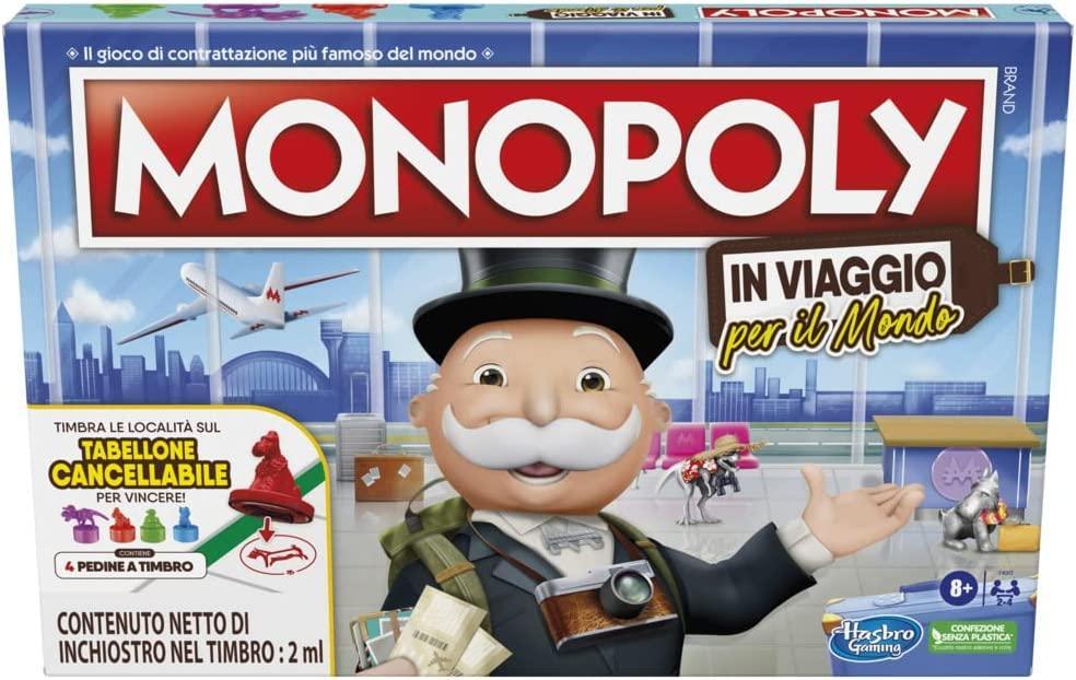 hasbro gioco monopoly in viaggio per il mondo