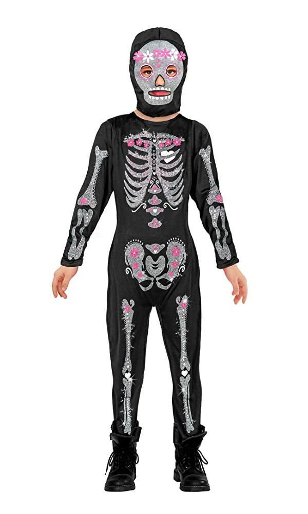 widmann costume scheletro glitter taglia 5/7 anni