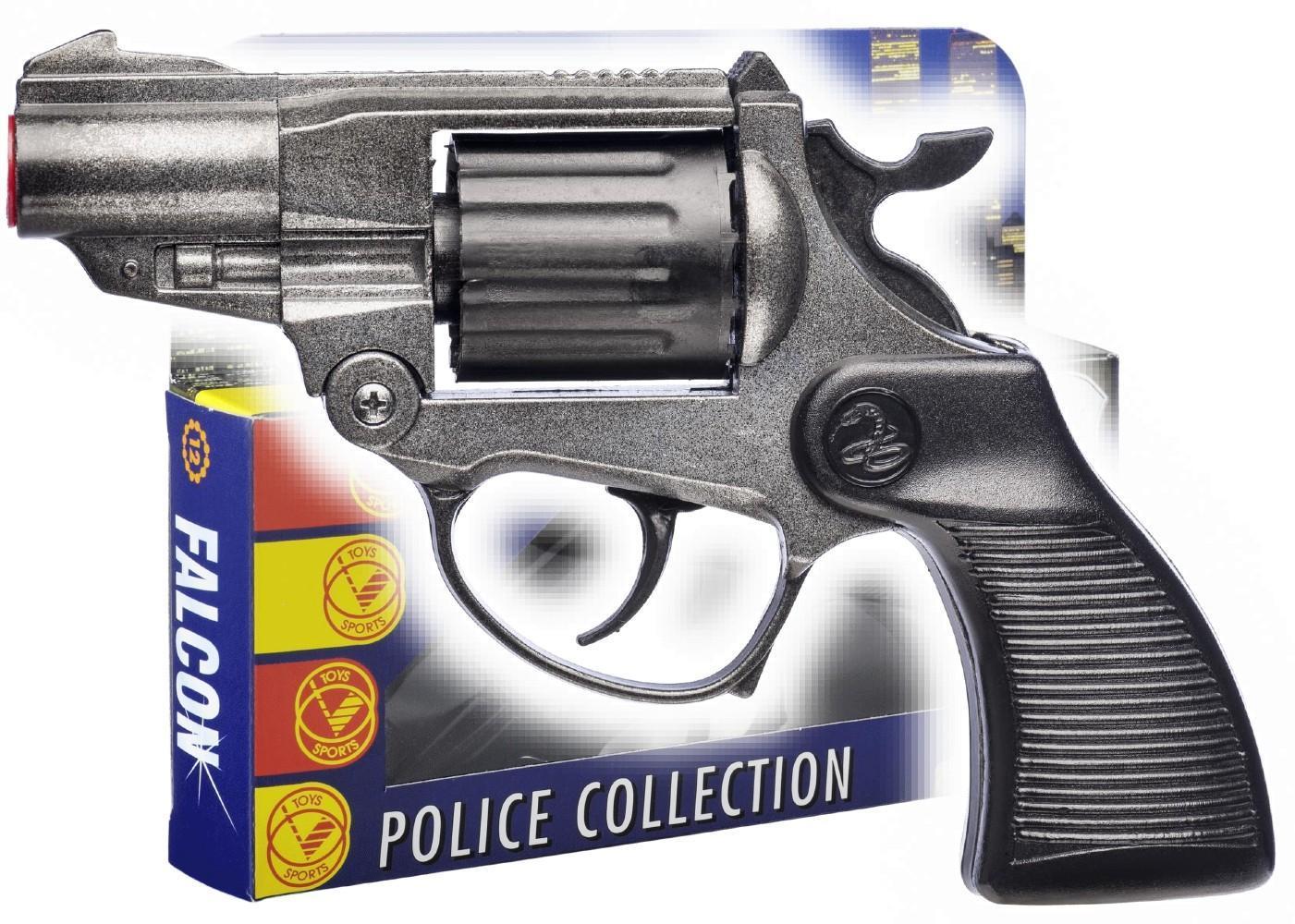 villa giocattoli pistola police falcon 12 colpi 125db