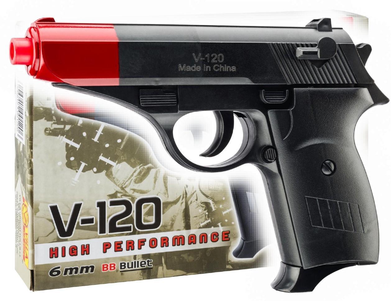 villa giocattoli pistola air soft v-120 cal. 6 mm