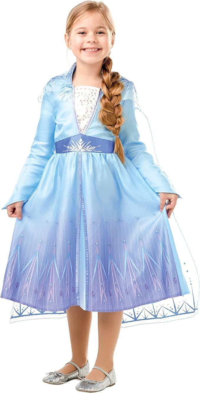 puzzleparty costume frozen principessa elsa taglia 9/10 anni