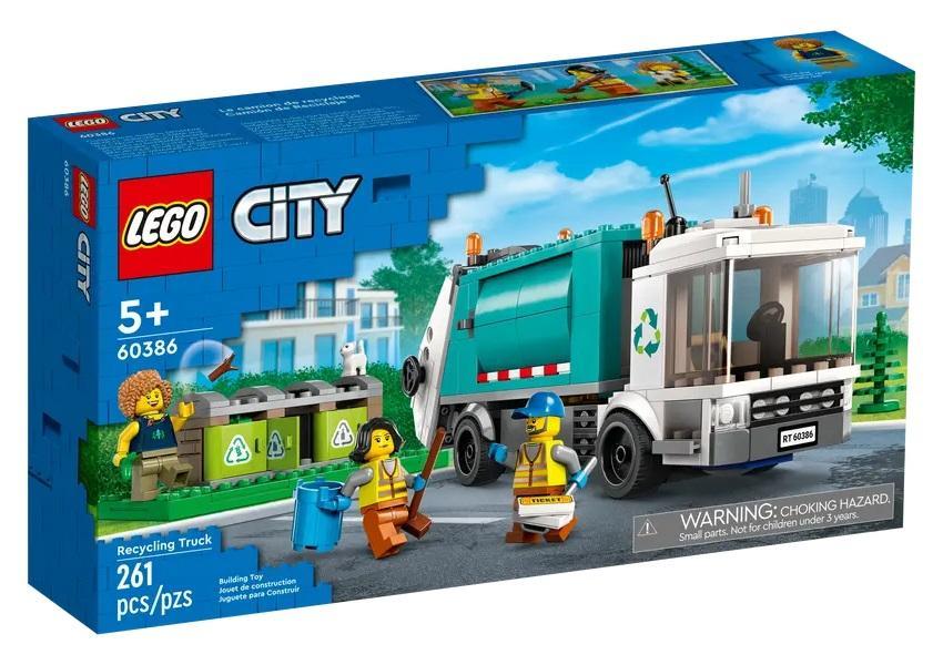 lego lego city 60386 camion riciclaggio rifiuti