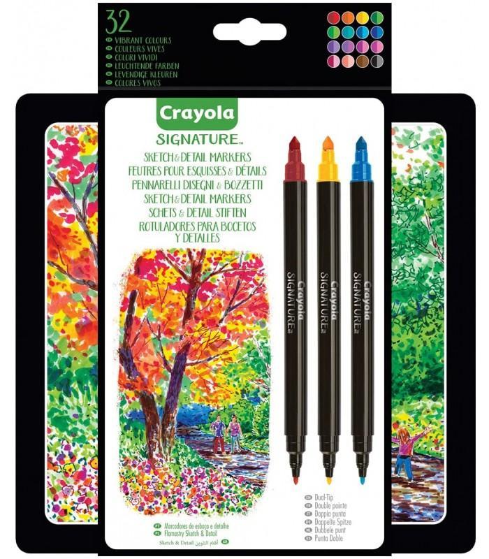 binney & smith crayola ltd. crayola signature pennarelli doppia punta 32pz
