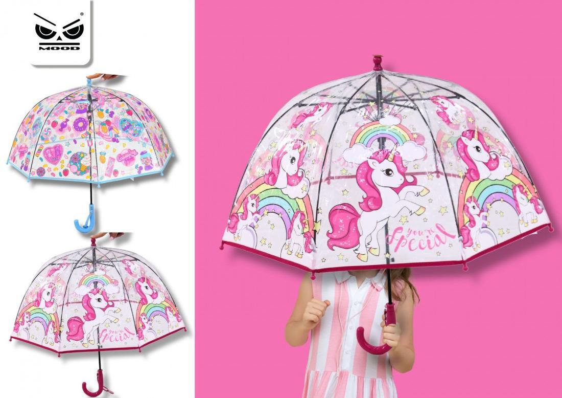 mood ombrello unicorno trasparente