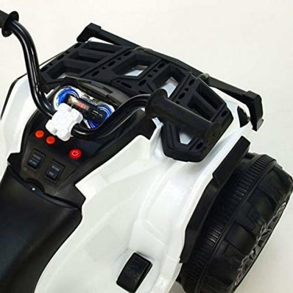 baby car quad elettrico 12 v - outlander bianco con telecomando