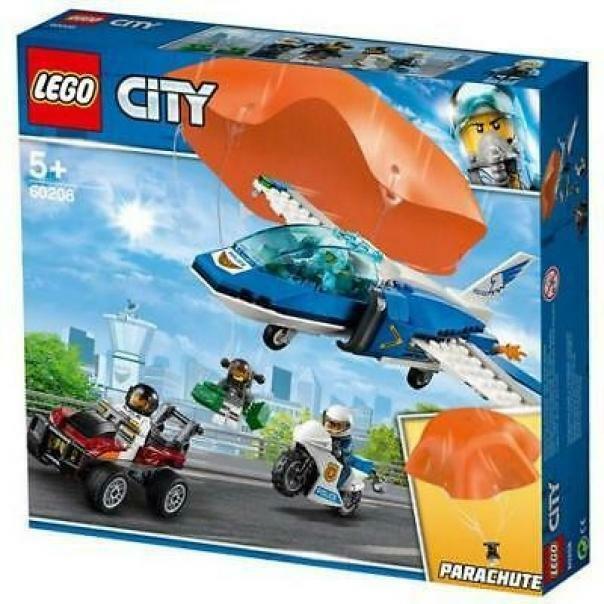 lego lego city 60208 - arresto con il paracadute della polizia aerea