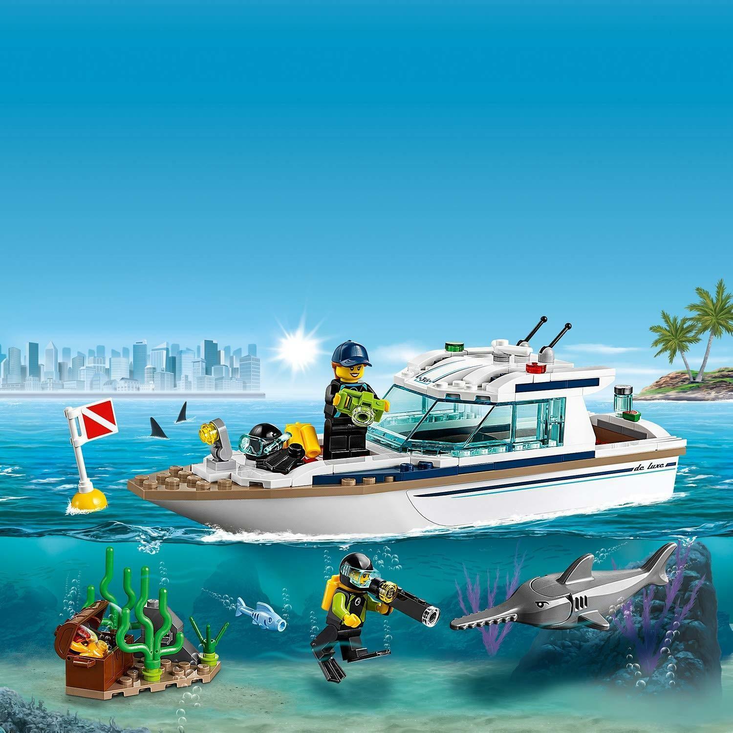 lego lego city 60221 - yacht per immersioni