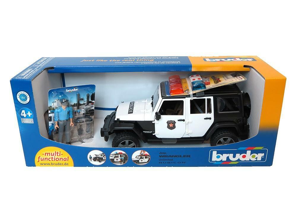 bruder police jeep wrangler unlimited rubicon - scala 1/16